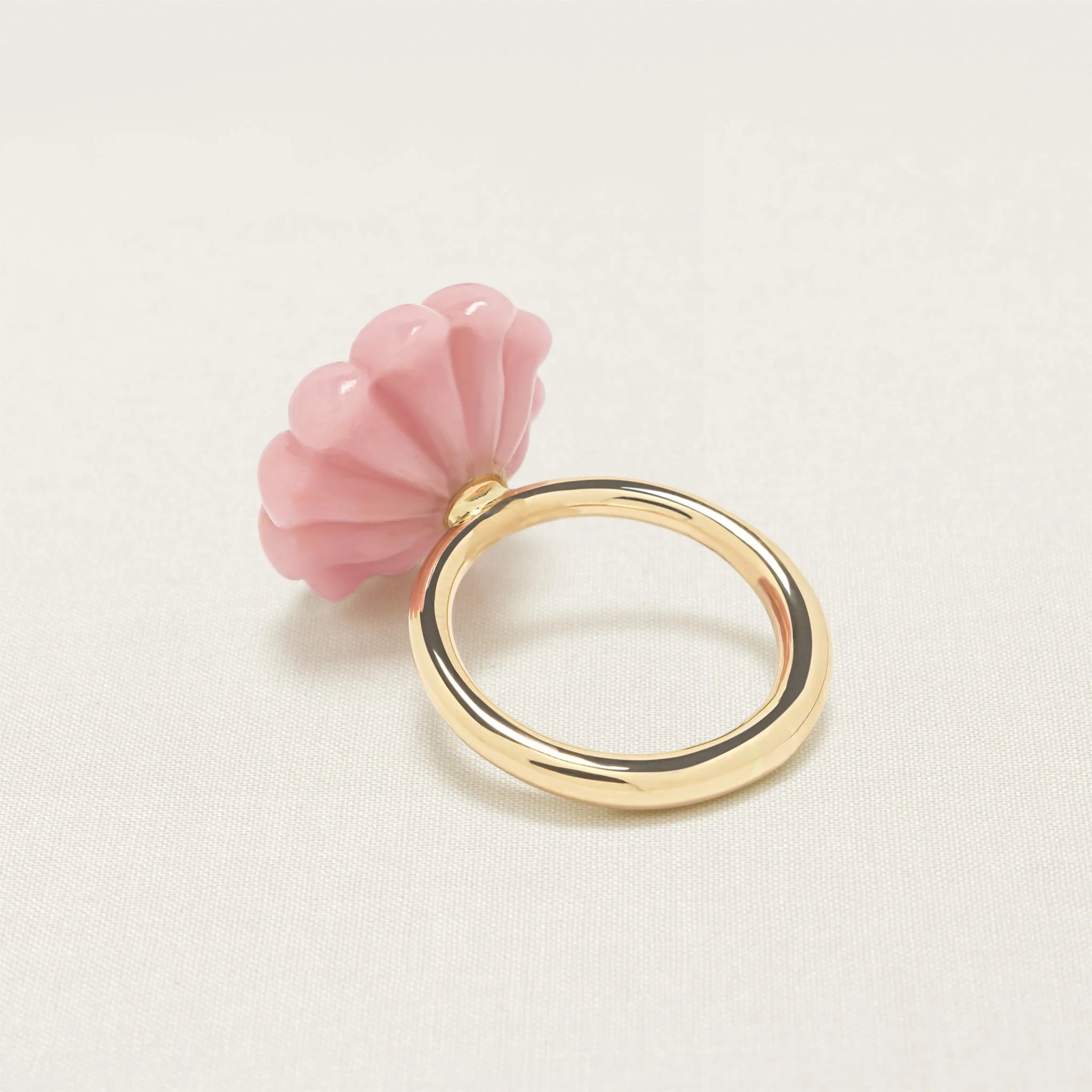 Hura Ring Small Pink Opal