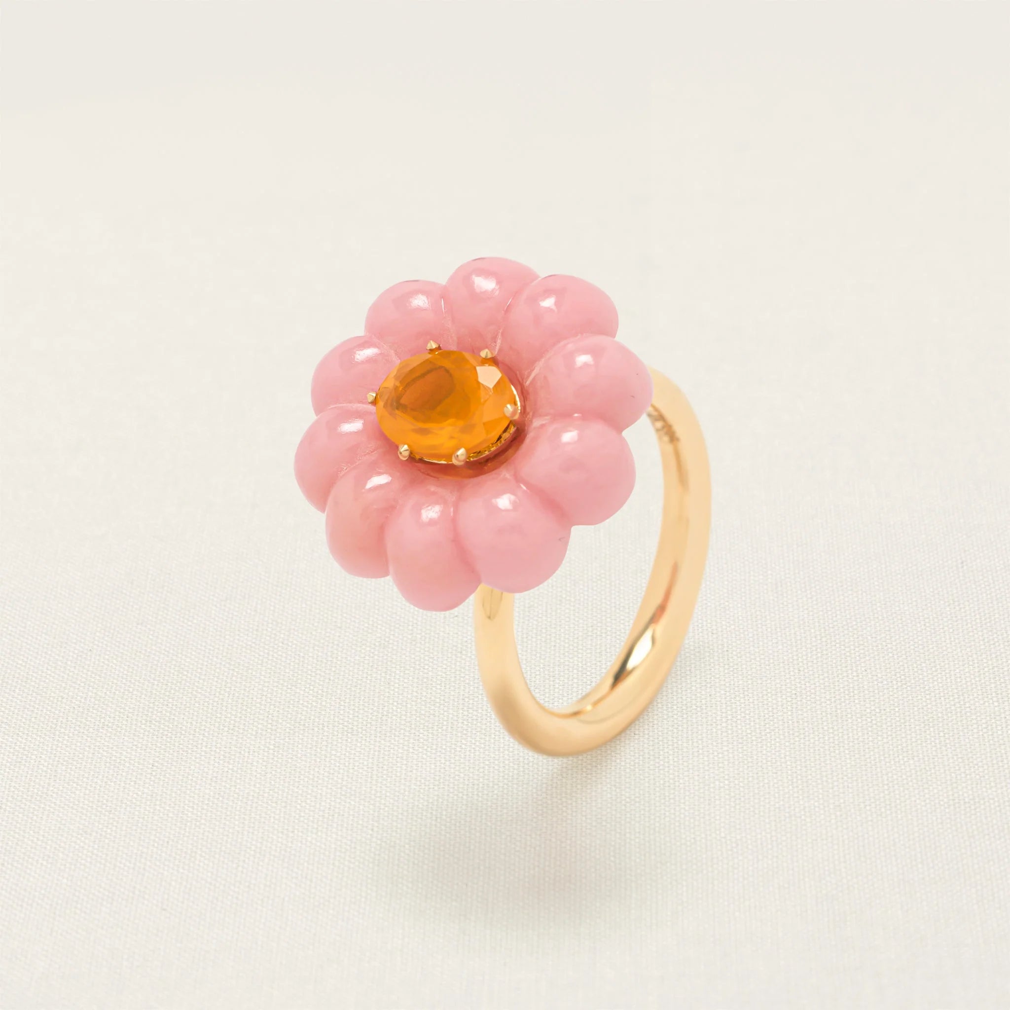 Hura Ring Small Pink Opal