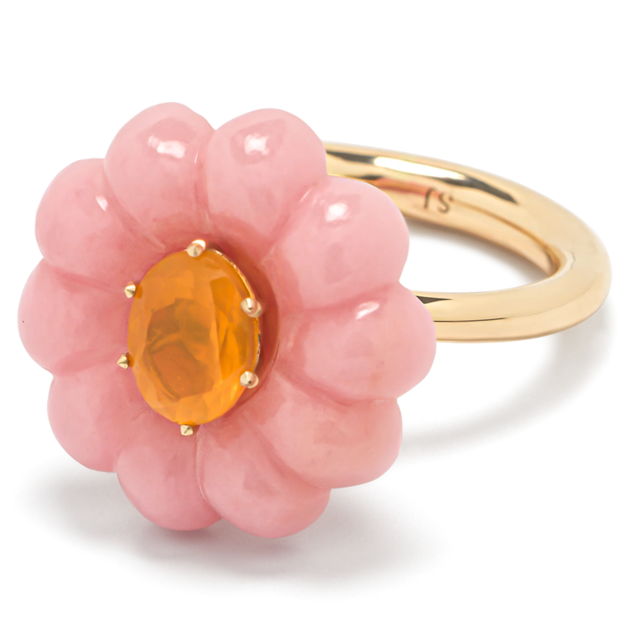 Hura Ring Small Pink Opal