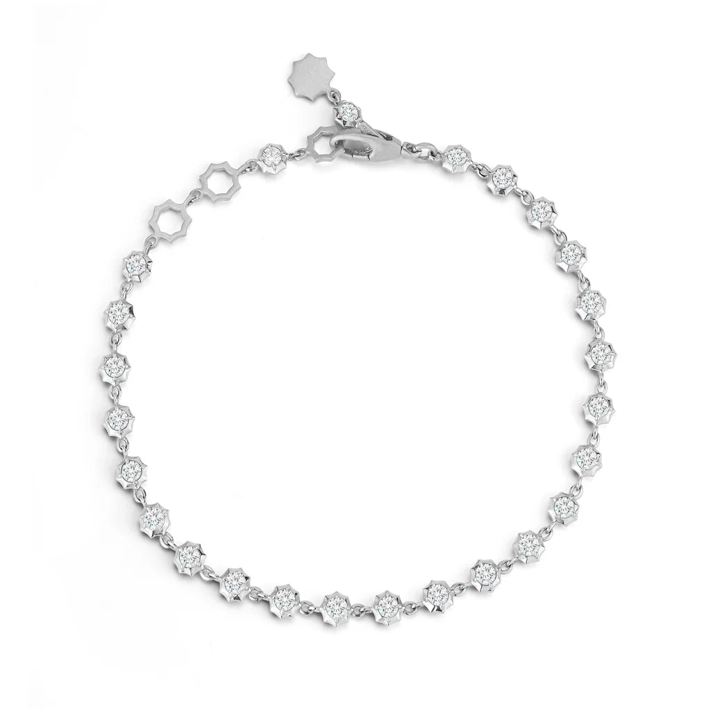 Large Sophisticate Diamond Line Bracelet