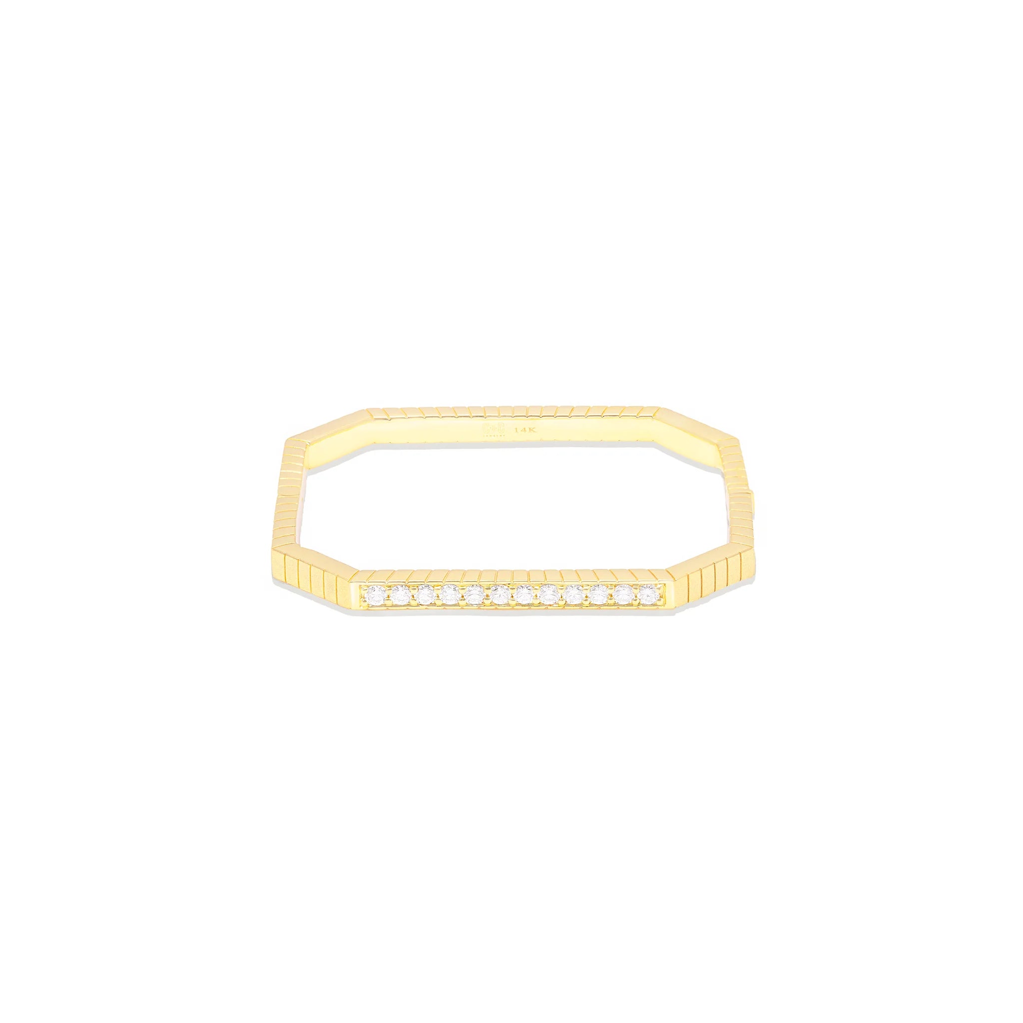 Spark Octagon Bangle Bracelet - Diamond