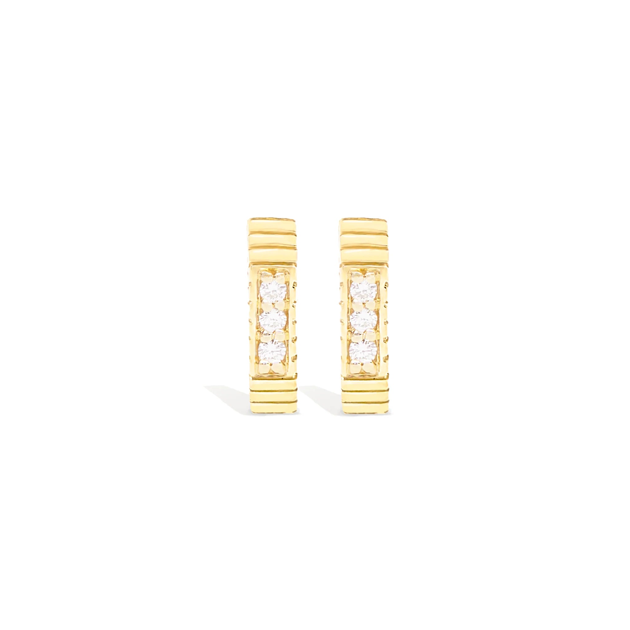 Spark Octagon Huggie - Diamond