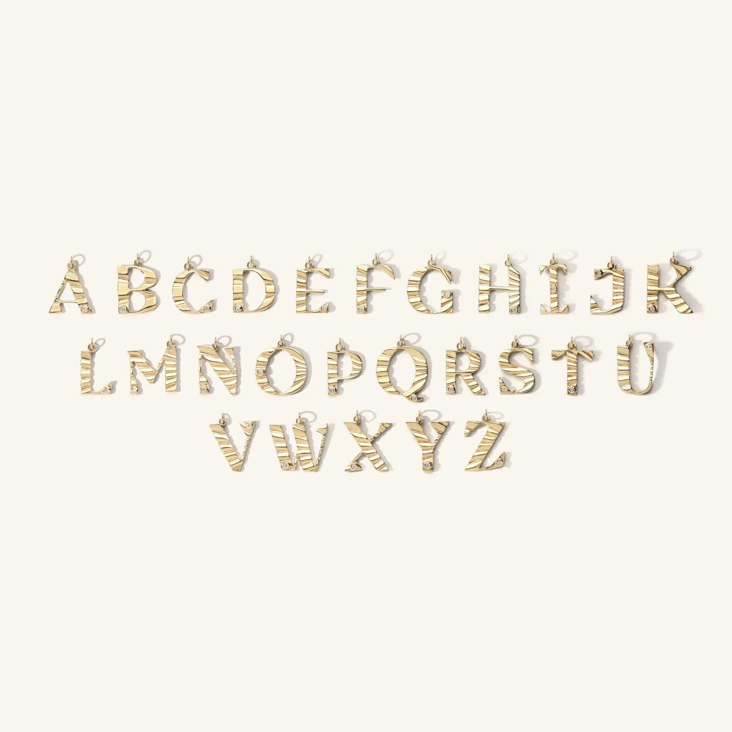 Large Sunbeam Letter Diamond Charm