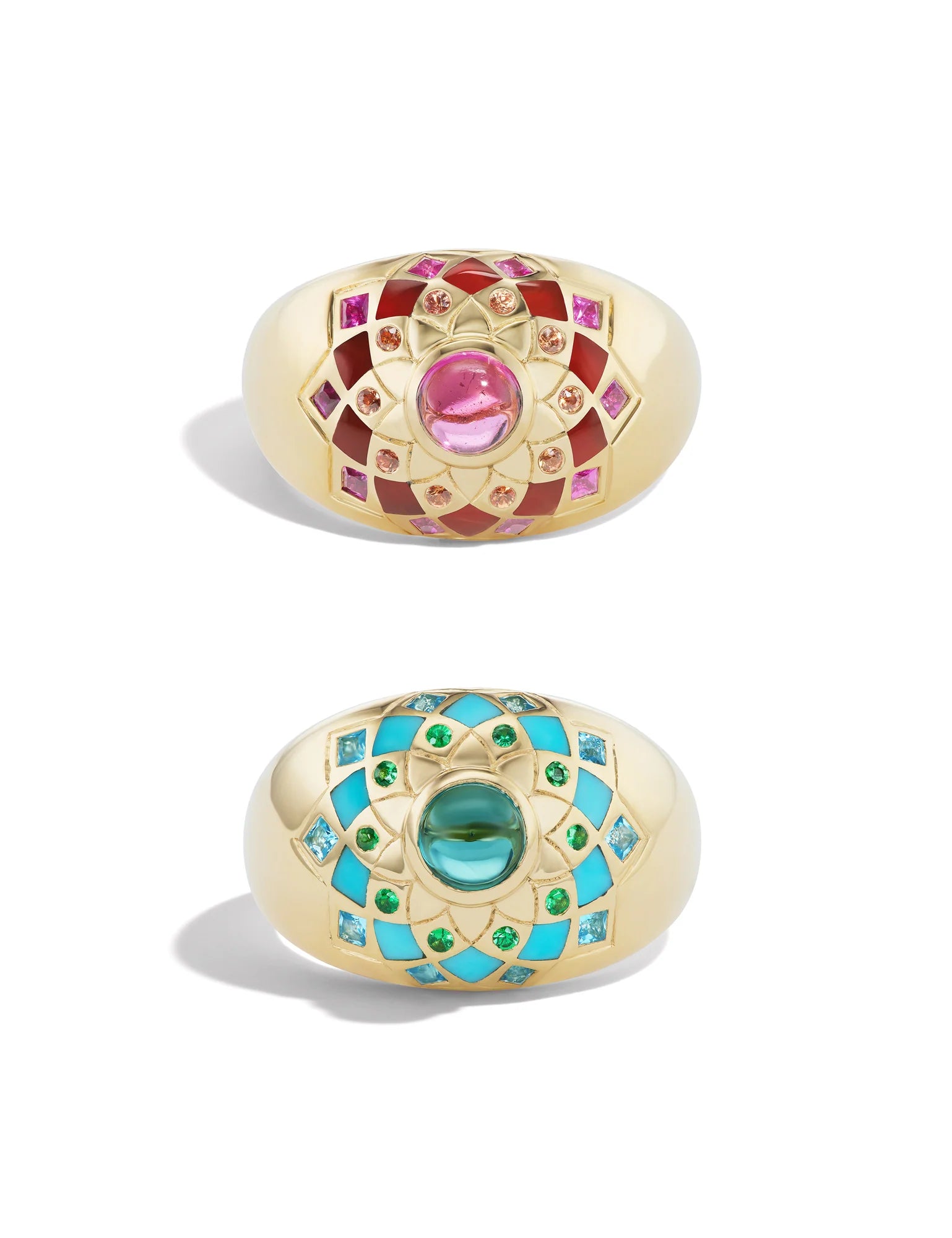 Temple Mandala Dome Inlay Ring