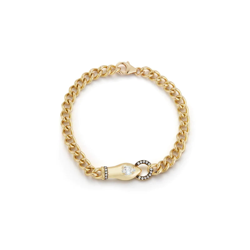 Toujours Curb Link Snake Bracelet