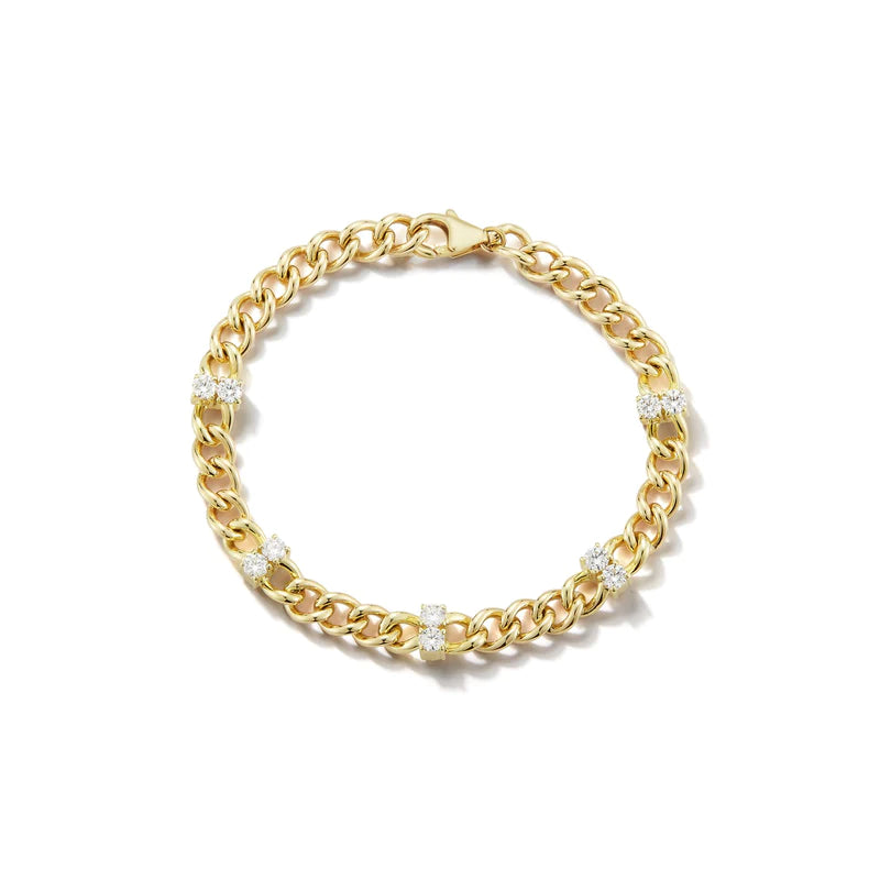 Toujours Double Diamond Link Bracelet