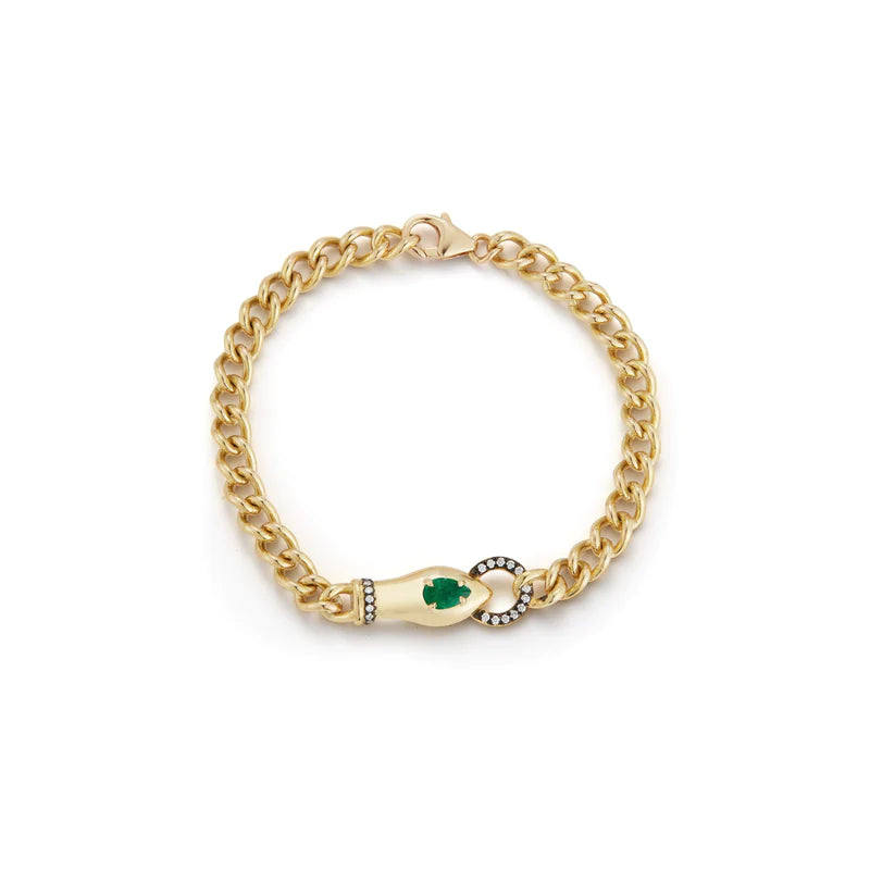 Toujours Curb Link Snake Bracelet