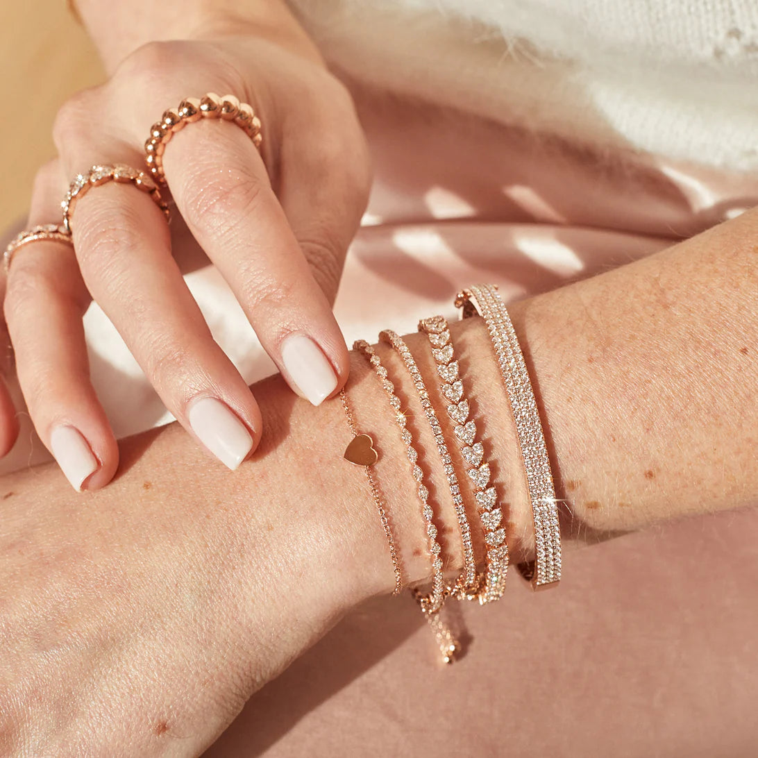 Gold Heart Bolo Bracelet