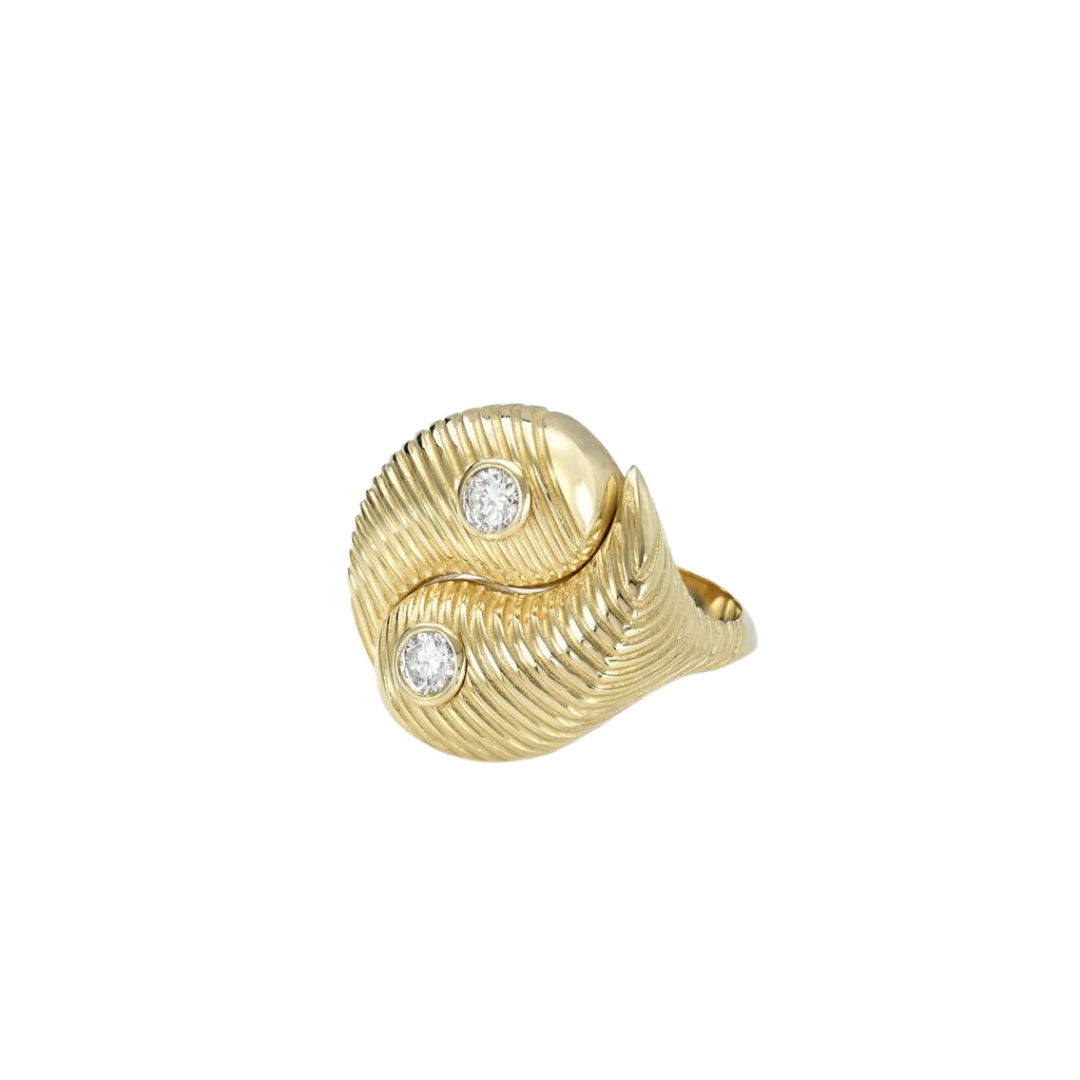 All Gold Yin Yang Ring