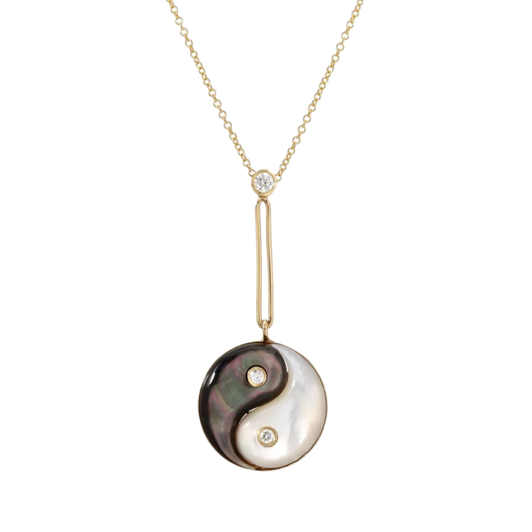 Double Stone Yin Yang Pendant