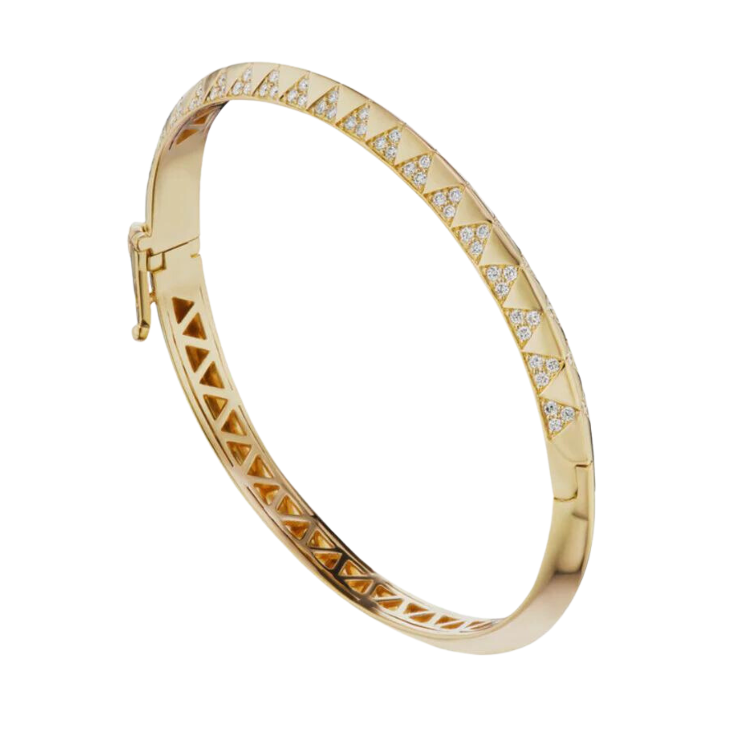 Knife Edge Diamond Bangle