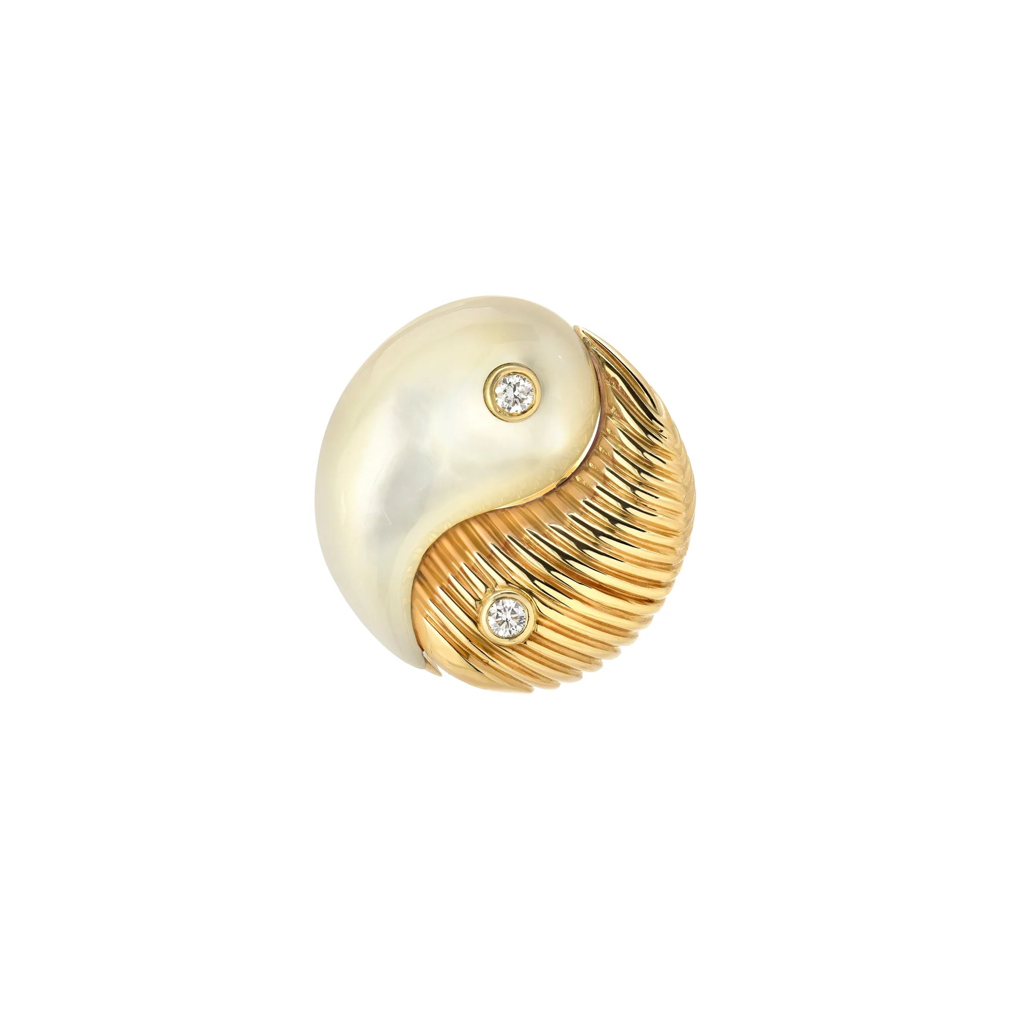 Yin Yang Ring - Mother of Pearl