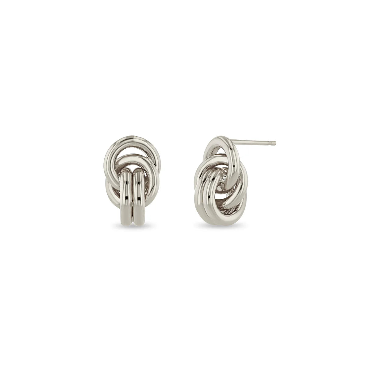 14k Double Linked Knot Drop Earrings