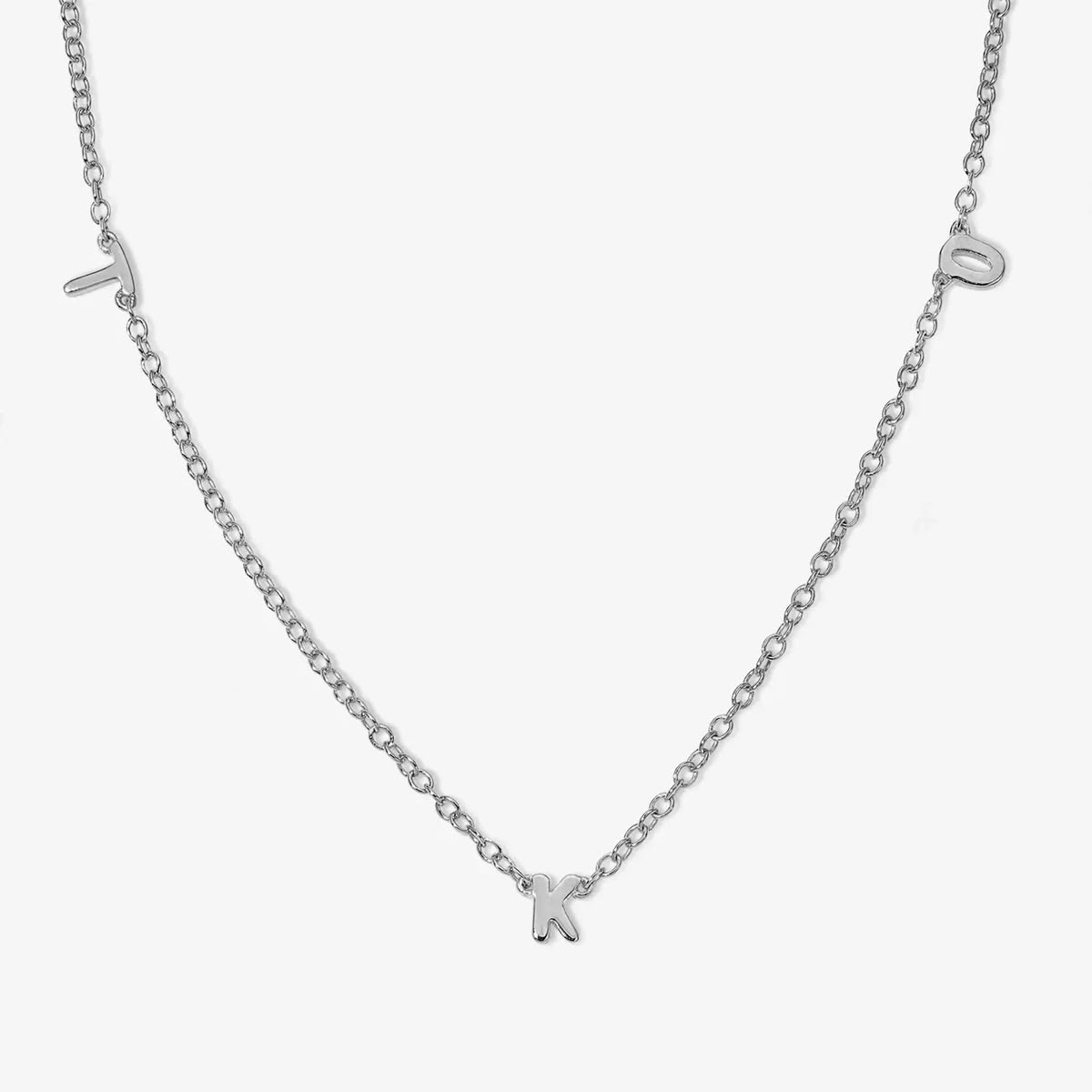 Petite Multi Bubble Initial Necklace