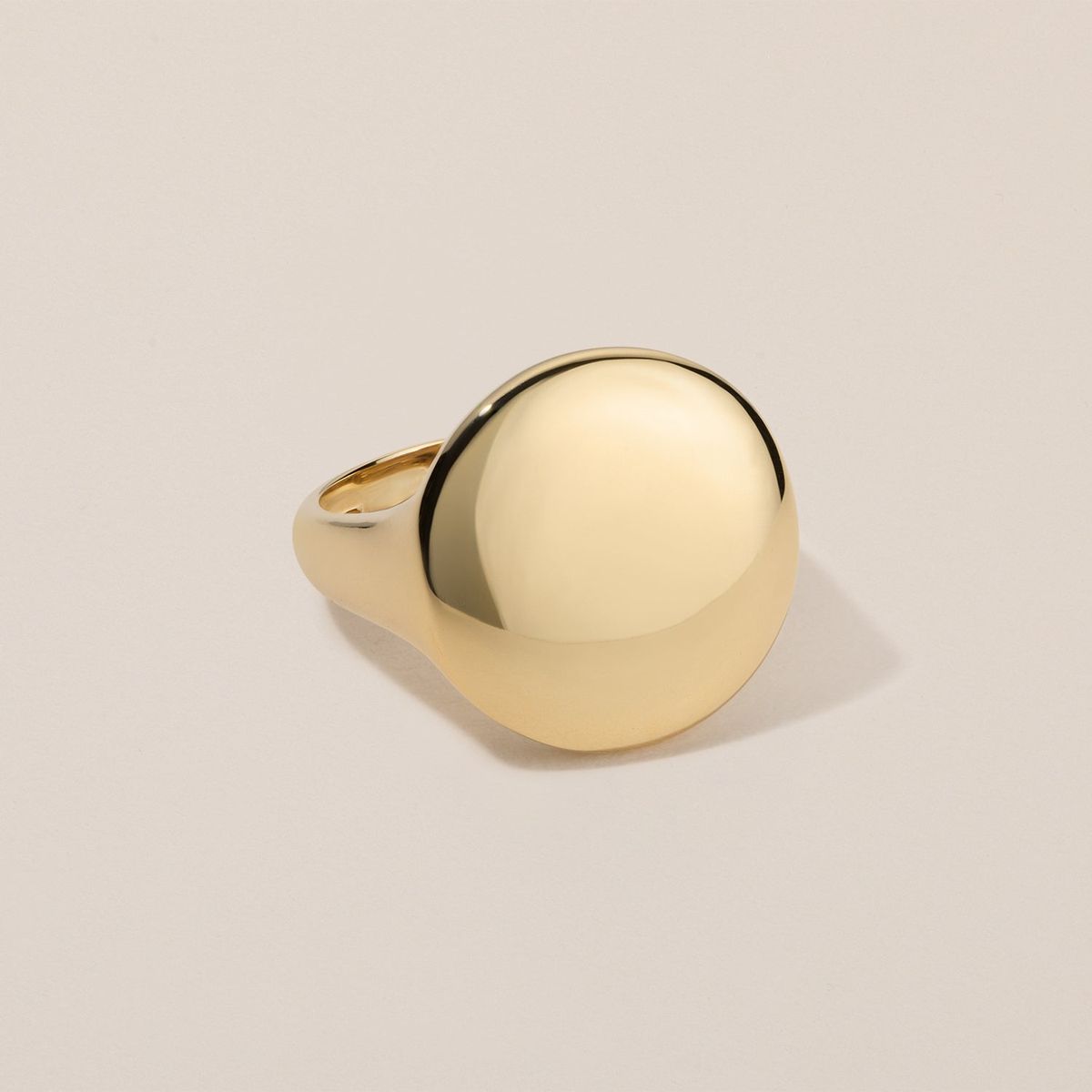 Halo Solid Gold Signet Ring