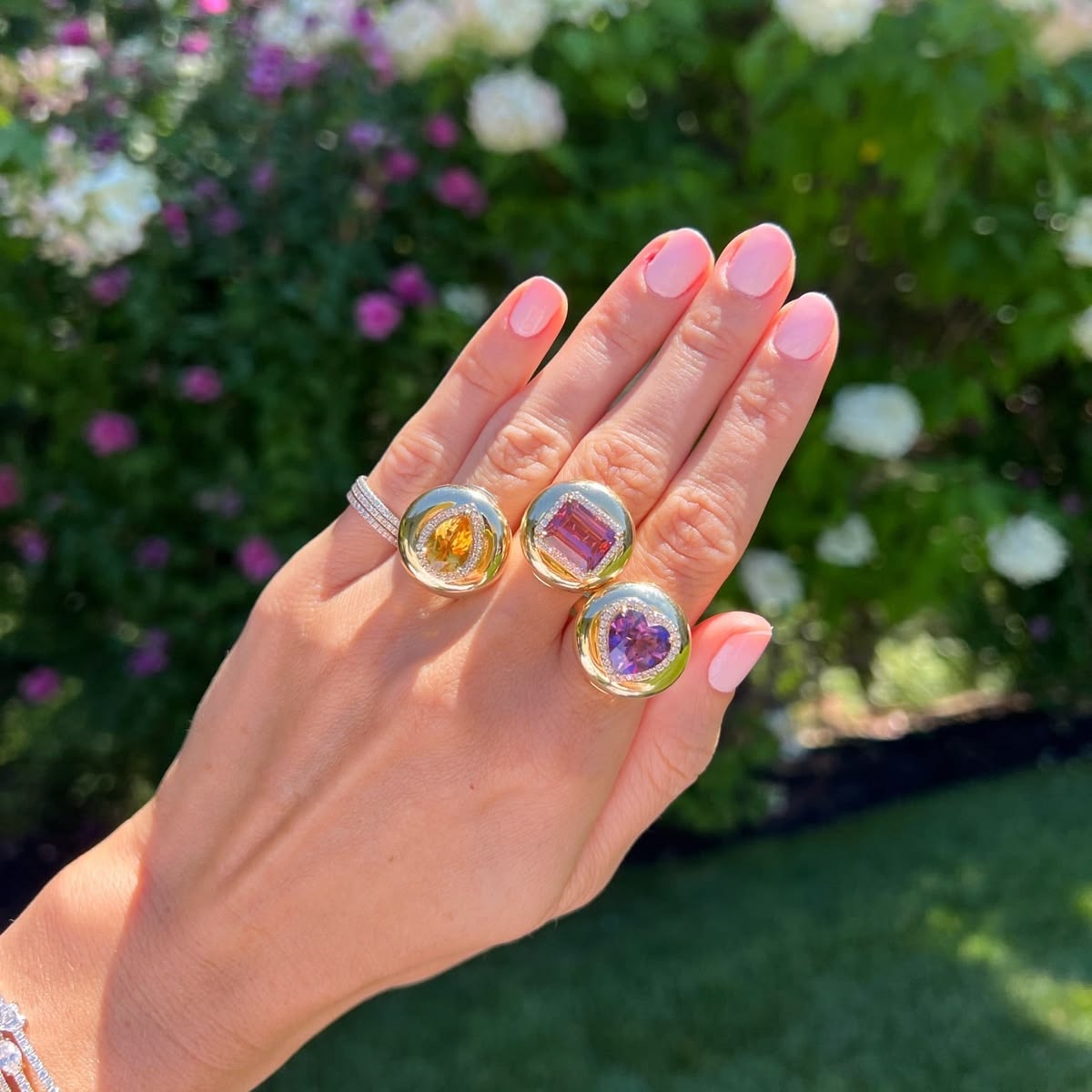 Candy Button Pear Ring