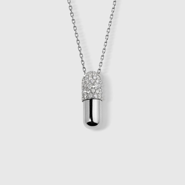 Large Diamond Pill Pendant