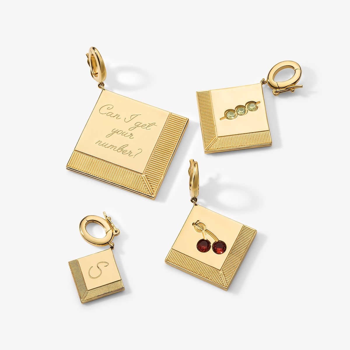 Cocktail Napkin Initial Charm