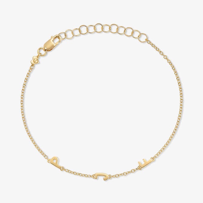 Petite Multi Bubble Initial Bracelet