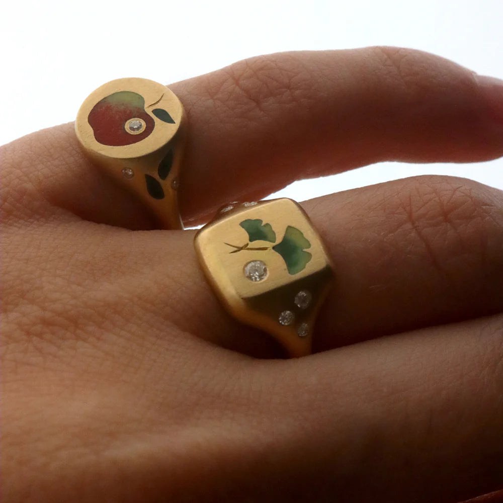 Apple Signet Ring