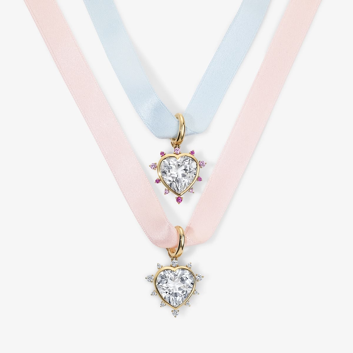 Grace Heart Charm with Diamond Halo