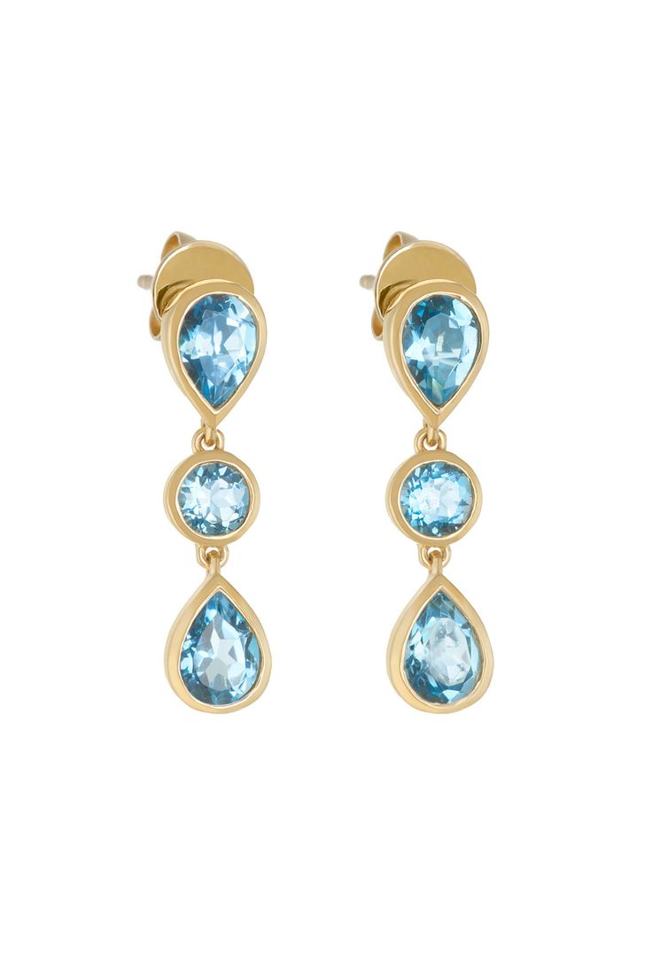 Deluxe Blue Topaz Raindrops