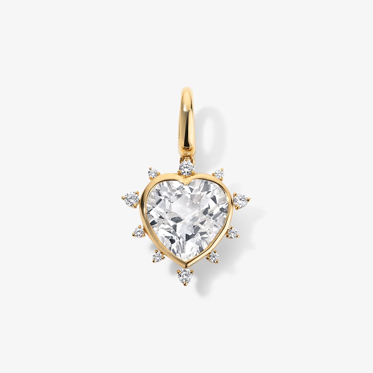 Grace Heart Charm with Diamond Halo