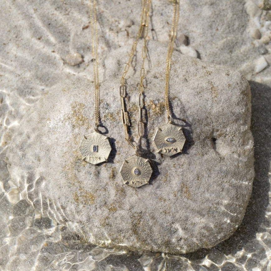 Pavé Diamond Bliss Octagon Charm Necklace