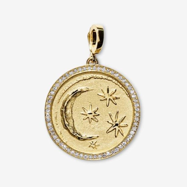 Cosmic Large Pave Coin Charm