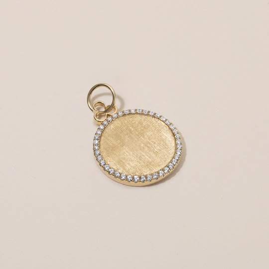 Classic Diamond Disc Charm