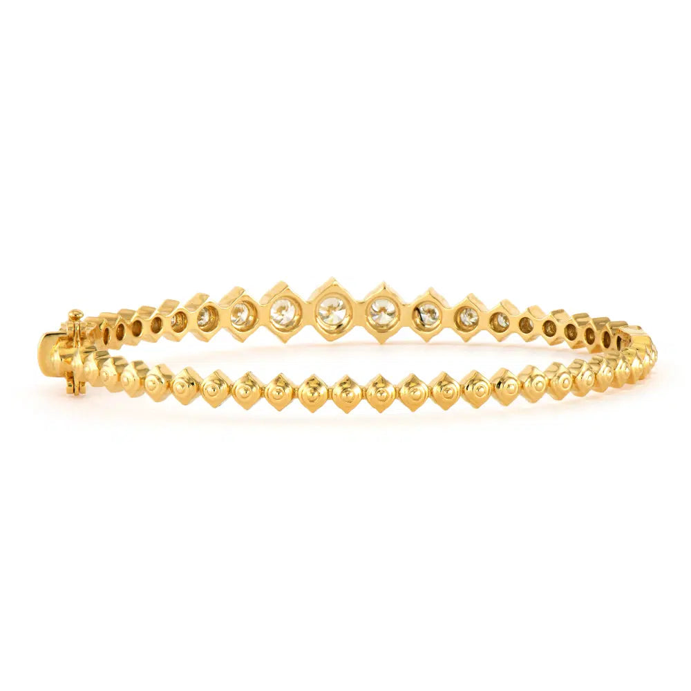 Show Your Love Graduated Bezel Set Diamond Bangle