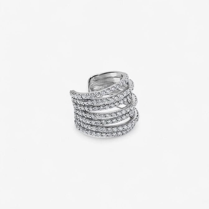 Astrid Pave Multi Row Ear Cuff