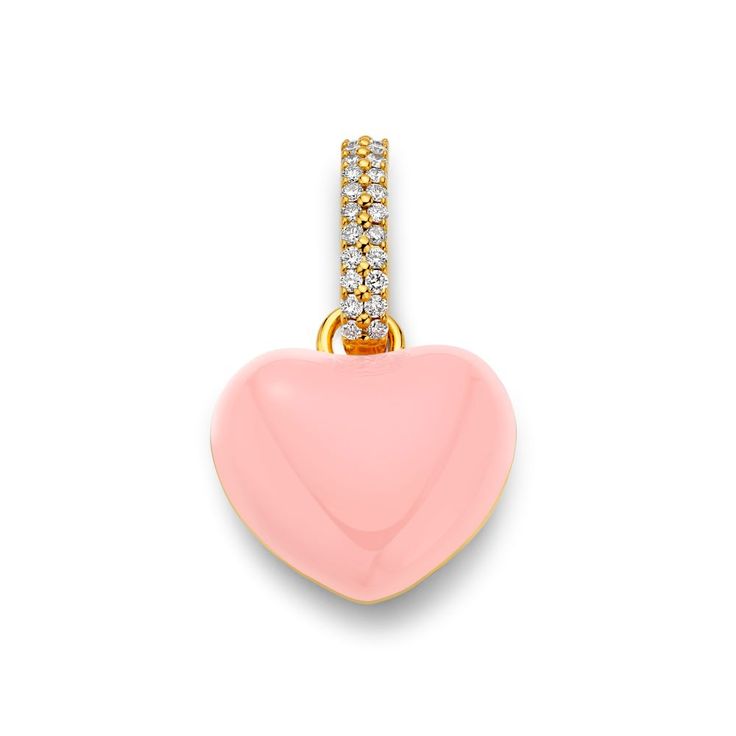 Puffy Heart Gold Charm