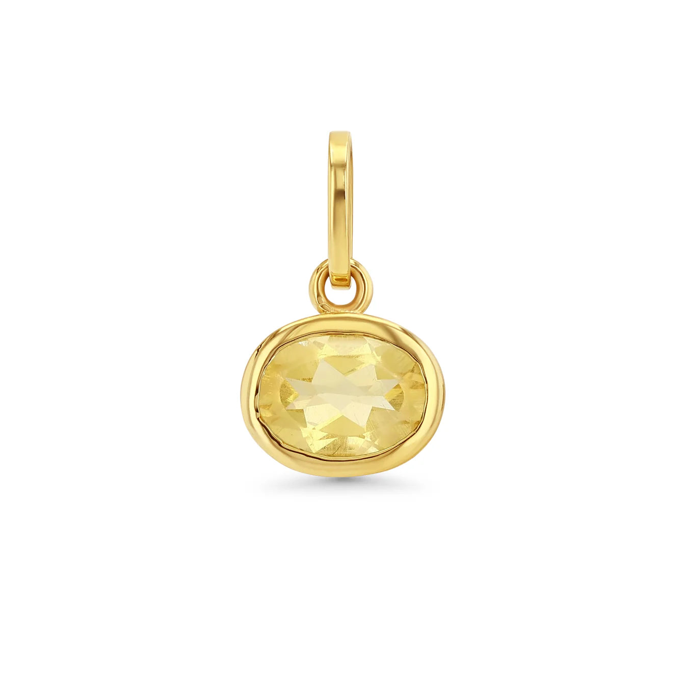 Oval Birthstone Charm