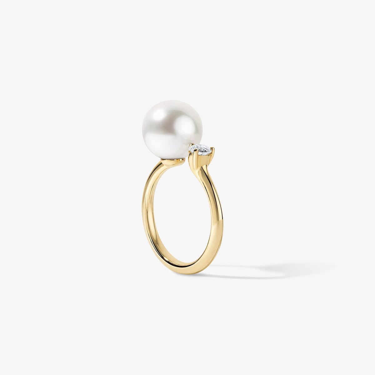 Grace Pearl and Diamond Ring