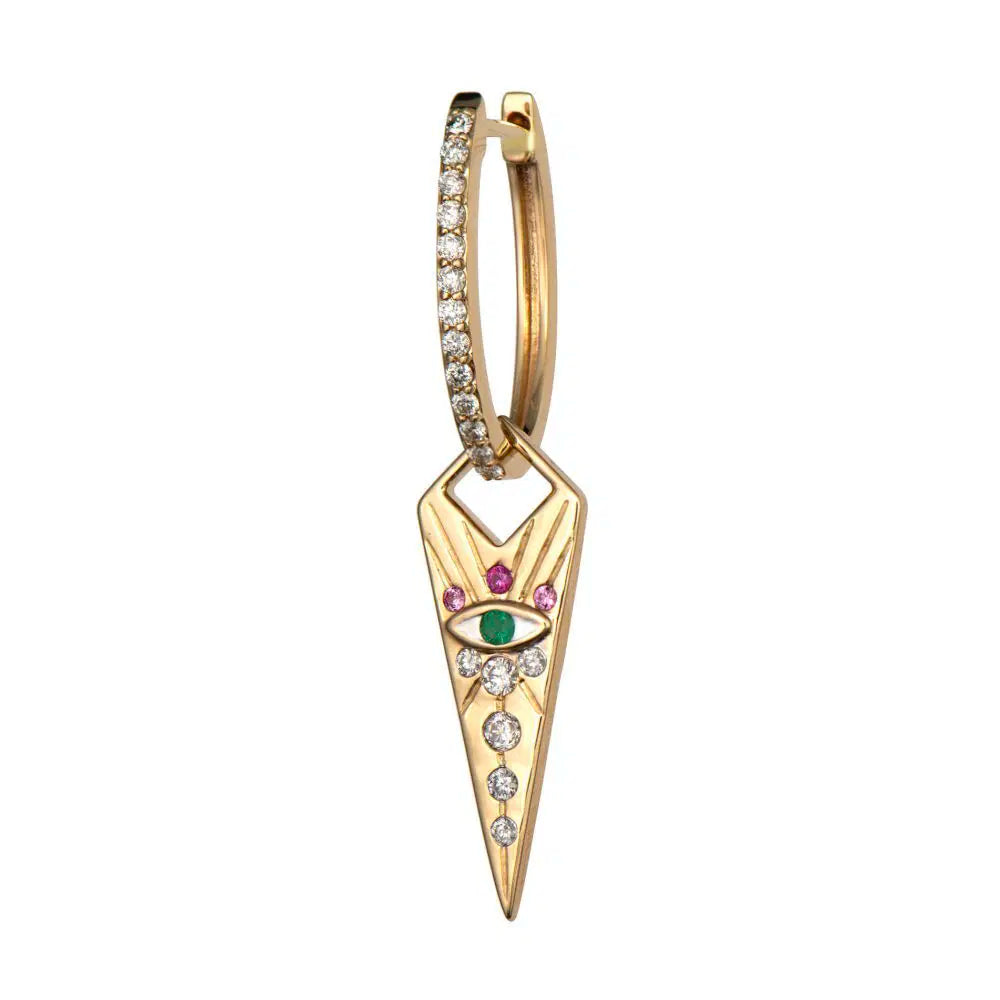 Double Sided Evil Eye Dagger Charms