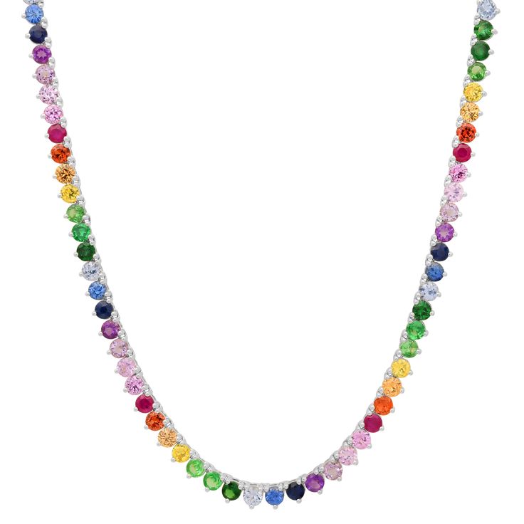 Rainbow Tennis Necklace