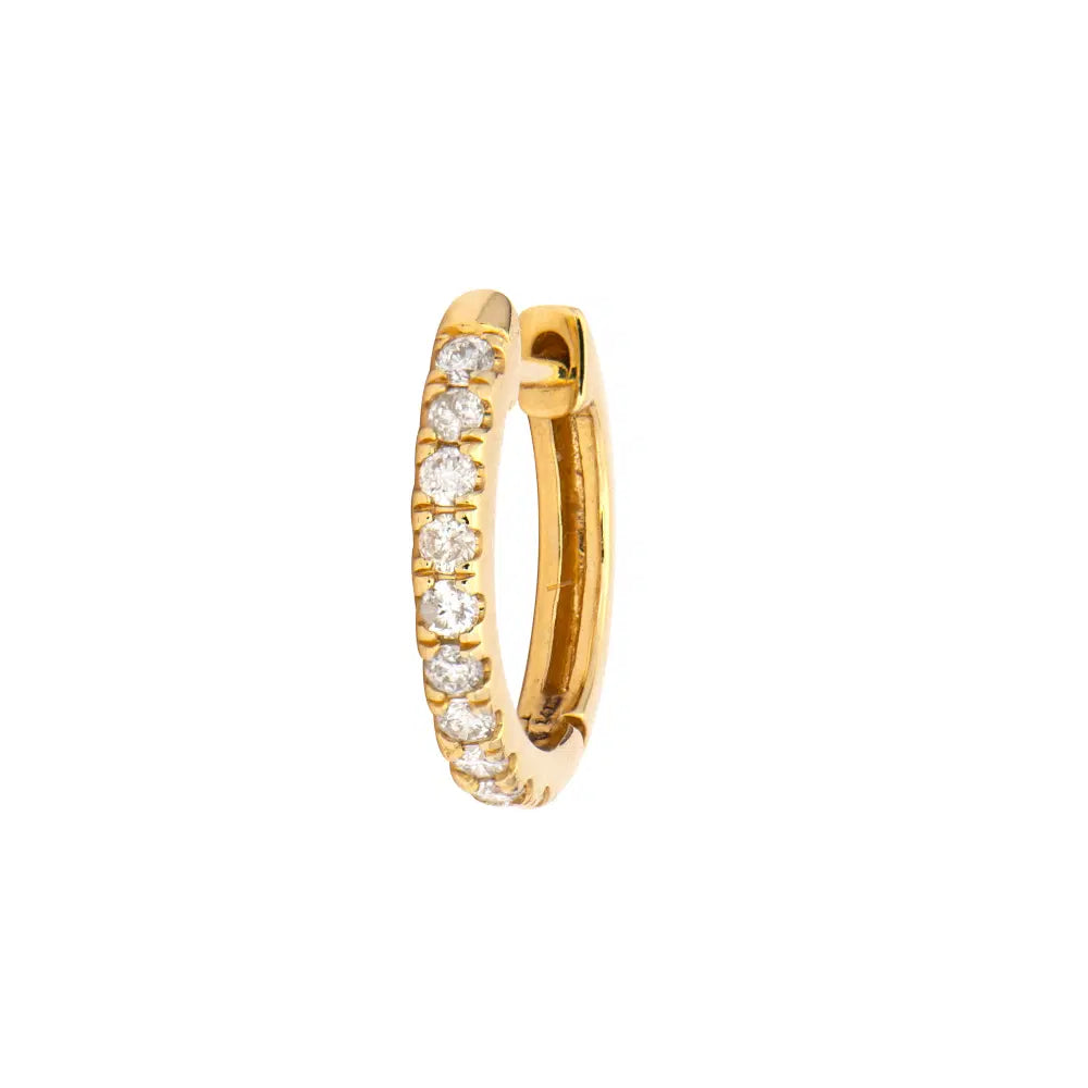 Classic Diamond Huggie Hoops