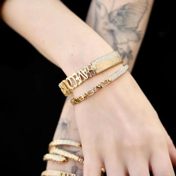 Diamond Half & Half Bangle