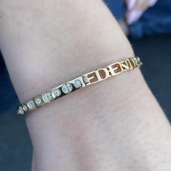 Diamond Half & Half Bangle