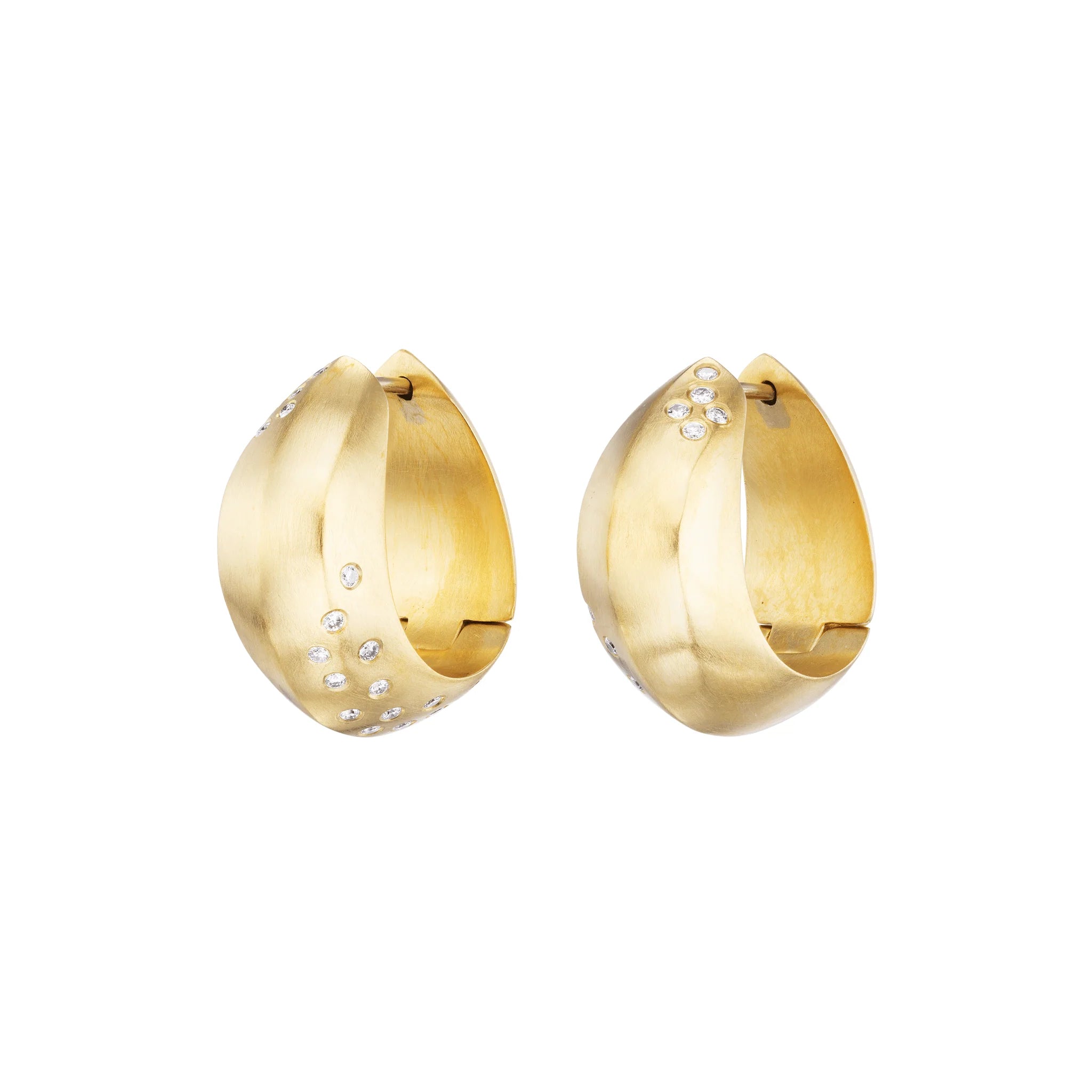 Diamond Hinged Hoops