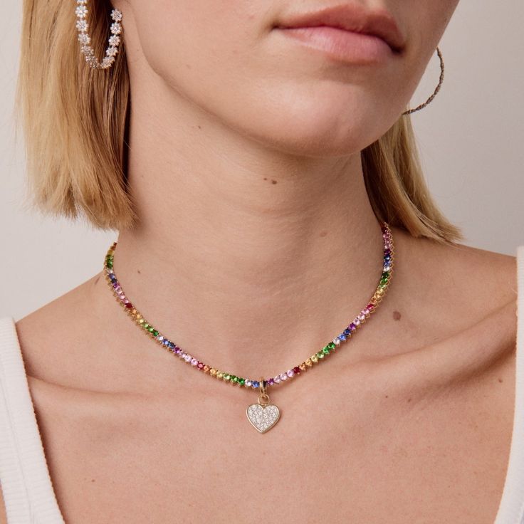 Rainbow Tennis Necklace