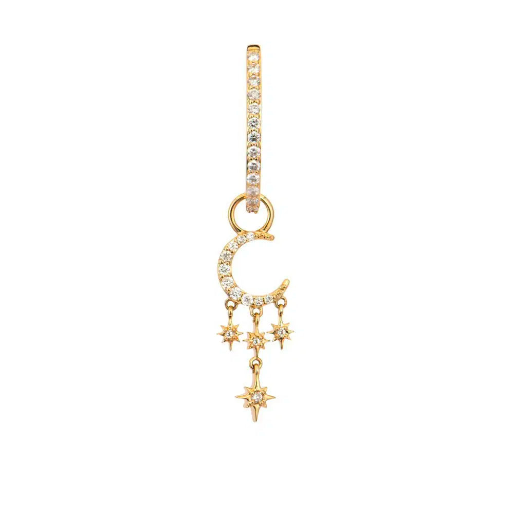 Make a Wish Small Crescent Moon and Star Charms