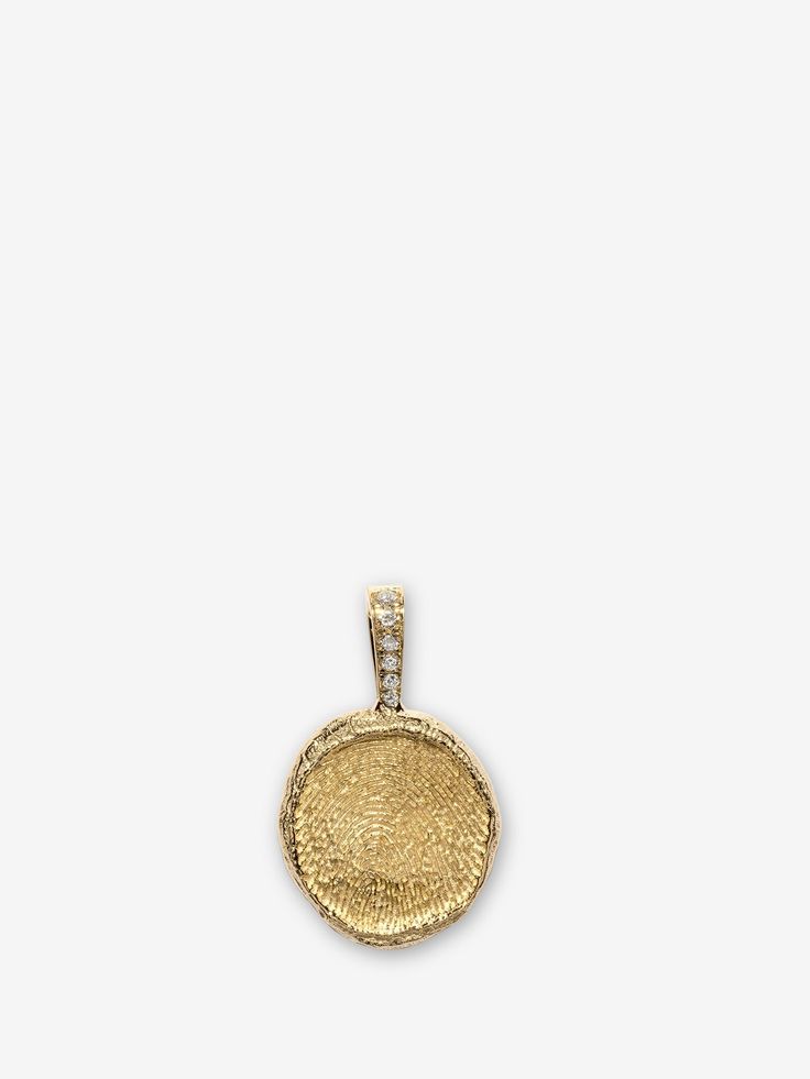 Custom Fingerprint Coin Yellow Gold