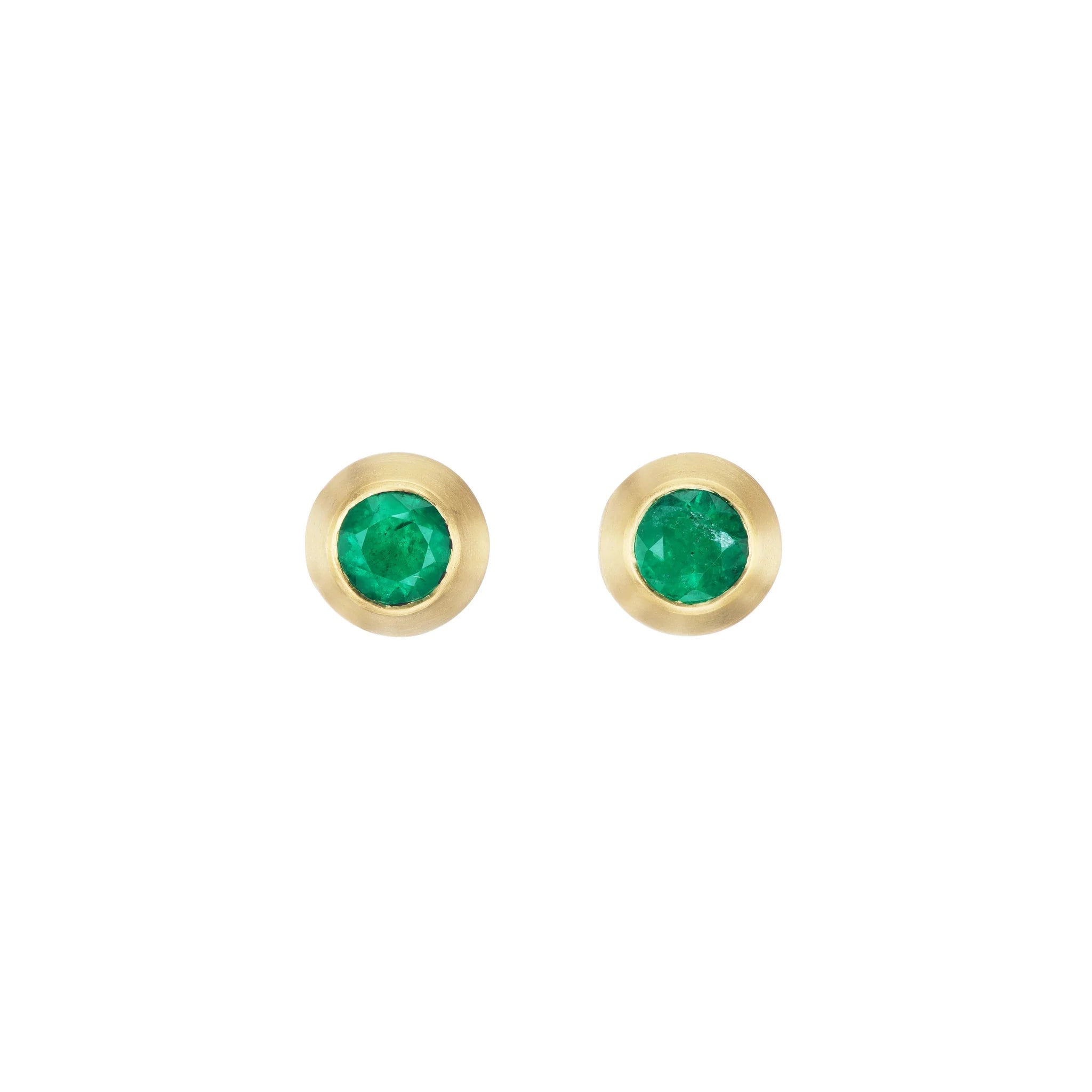 Emerald Round Studs