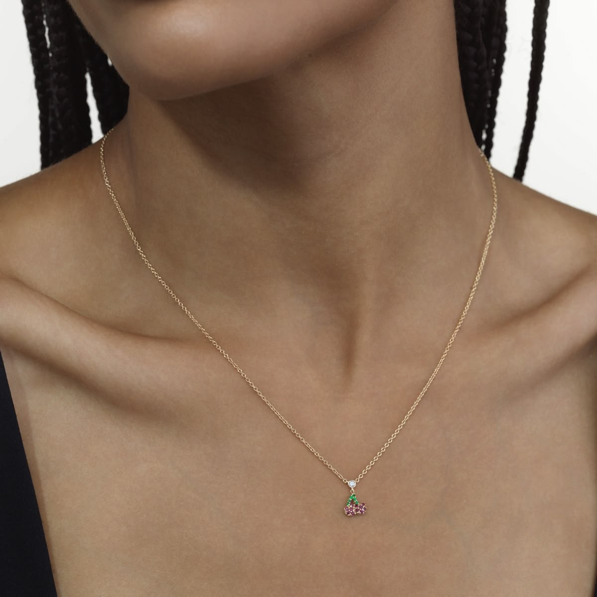 Cocktail Cherry Chain Necklace