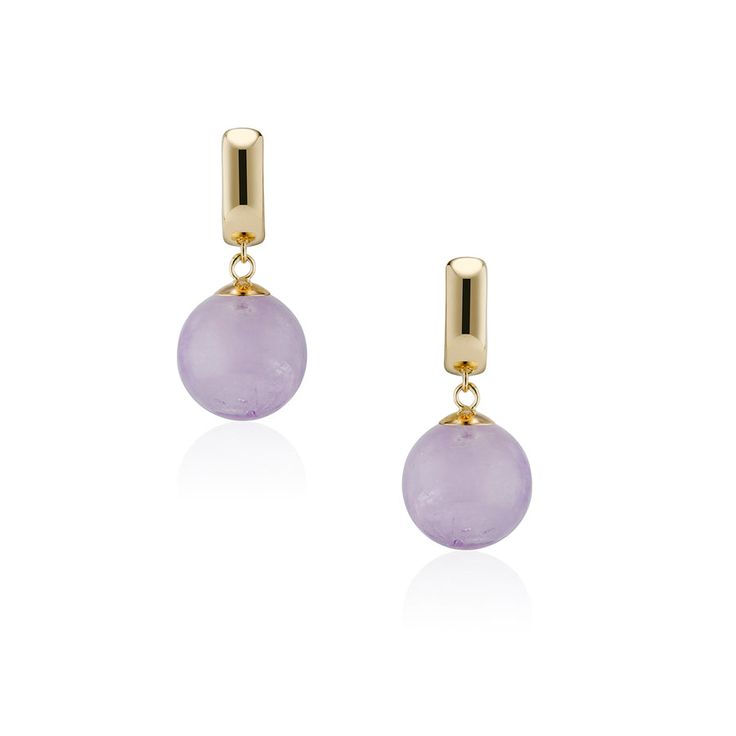 Amethyst Bubble Huggie Earrings