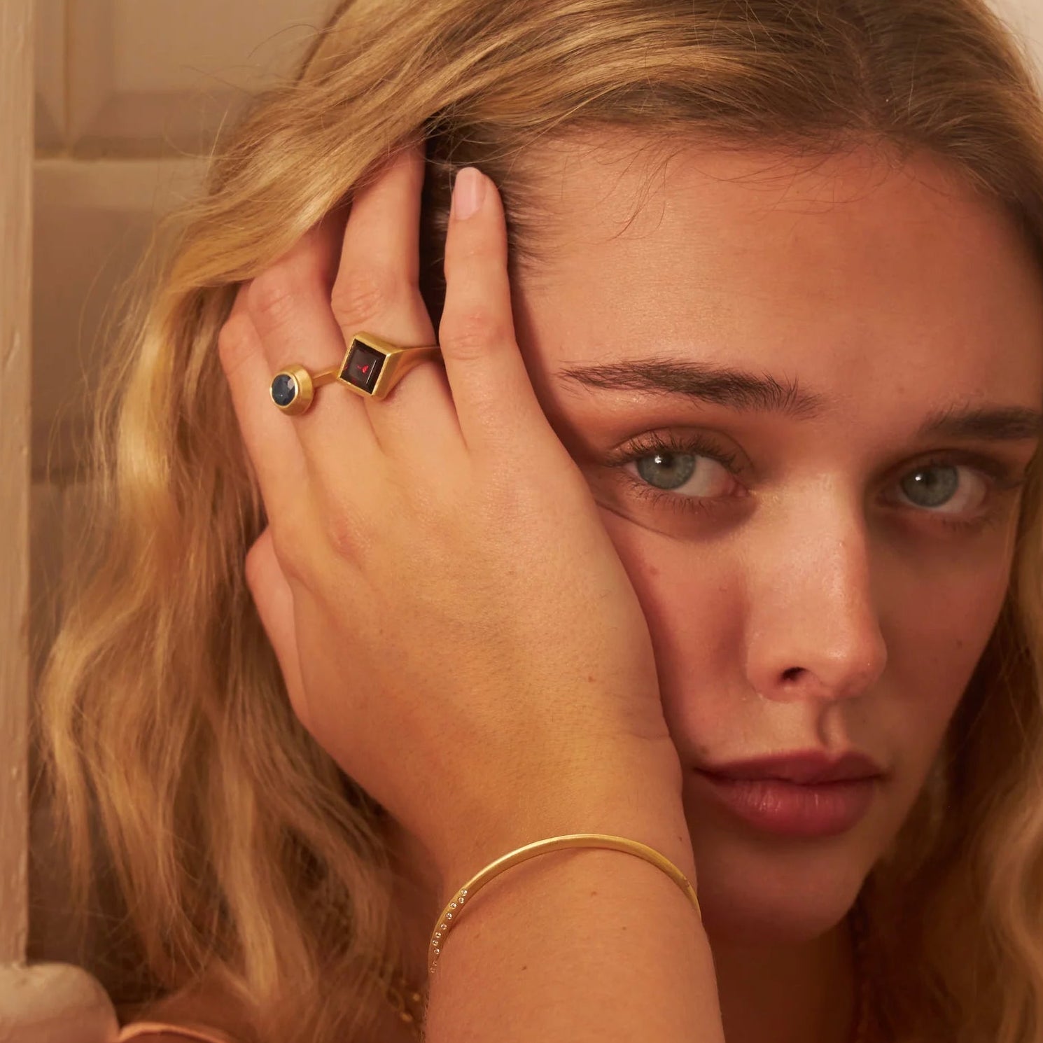 Garnet Kite Signet Ring