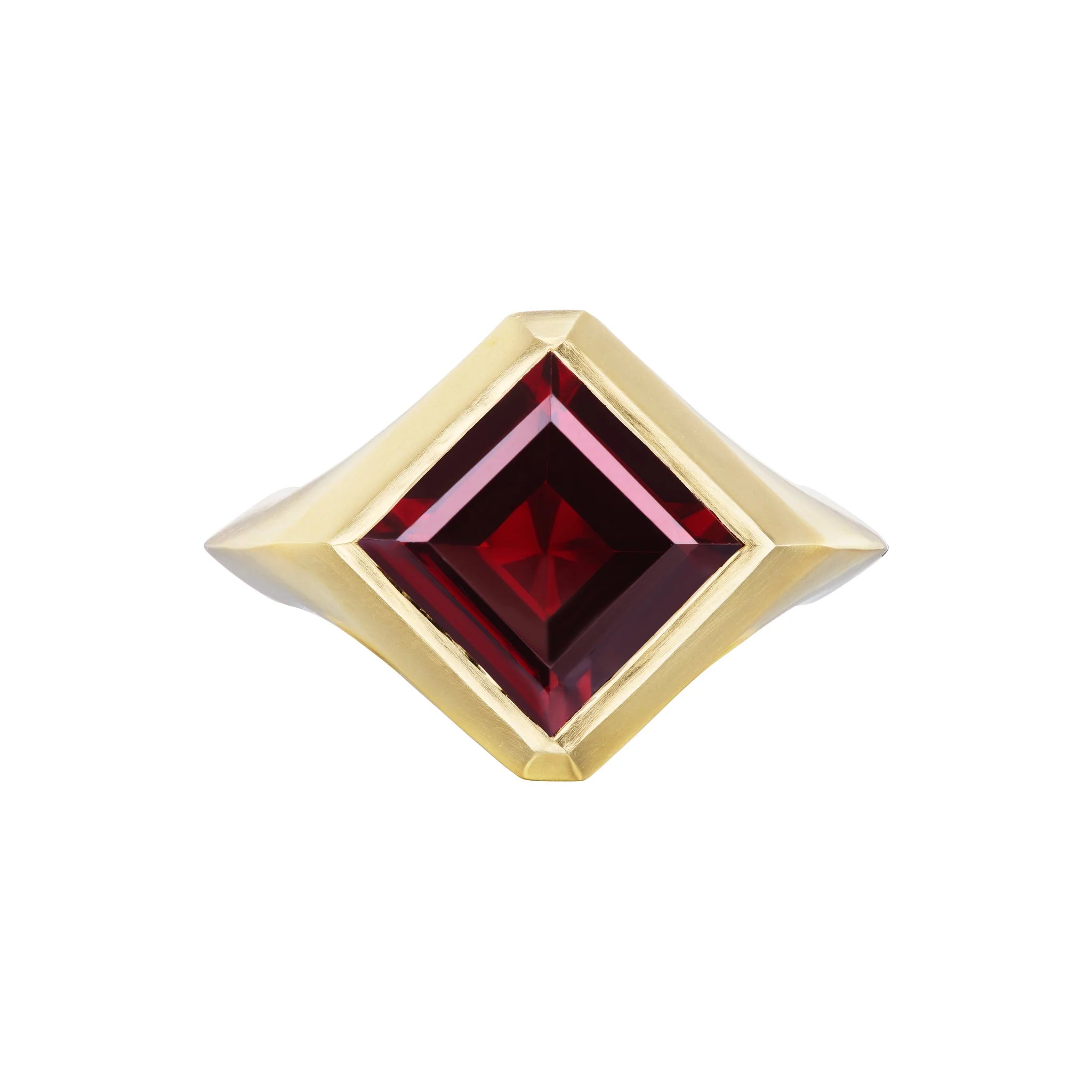 Garnet Kite Signet Ring