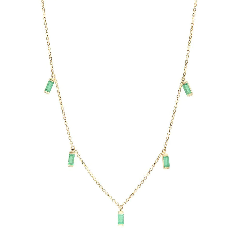 Emerald Baguette Necklace